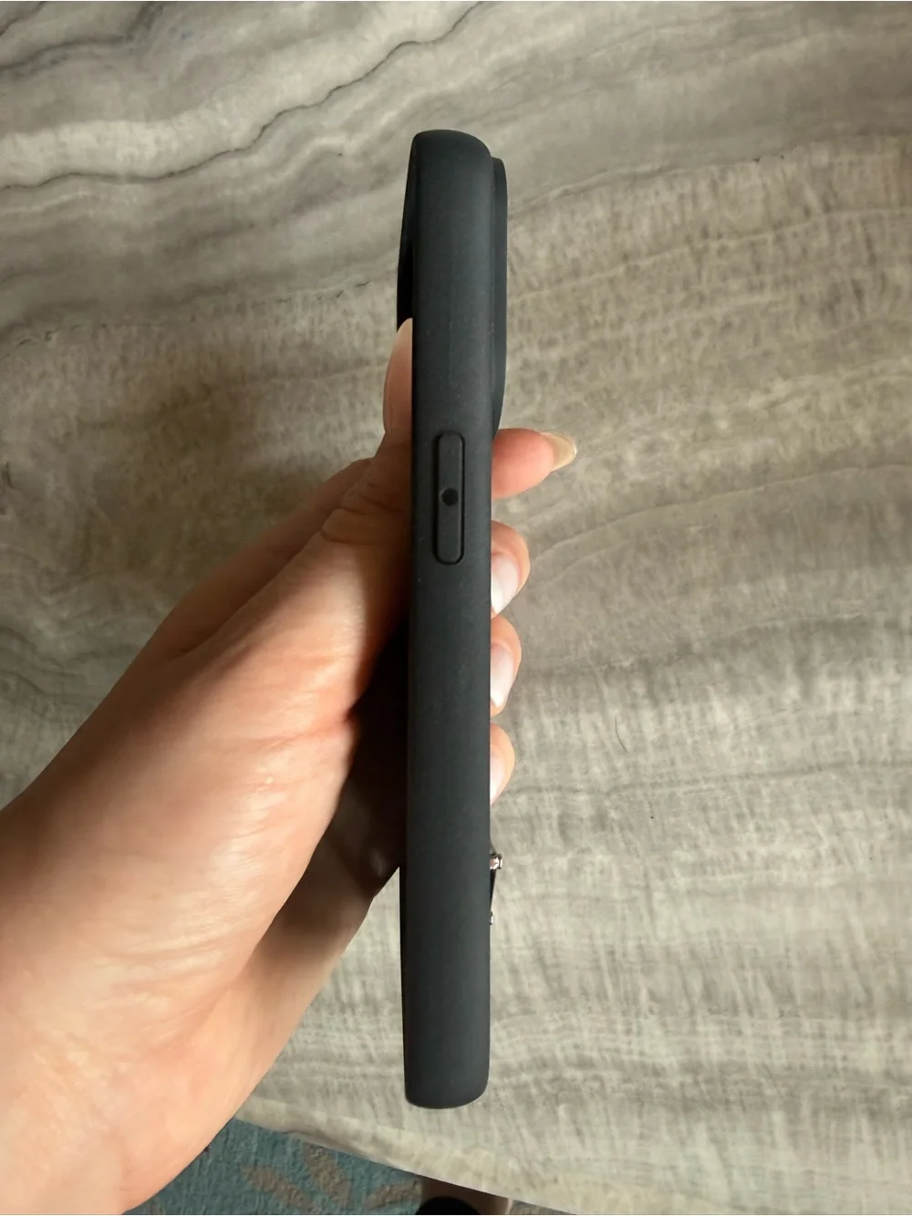 Prada Black Saffiano Leather iPhone 15 Pro Case with Silver Logo